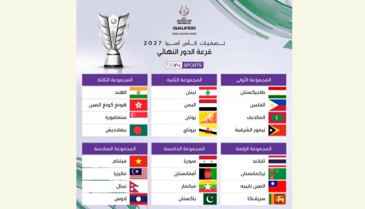 منتخبنا في المجموعة الثانية لتصفيات كأس آسيا 2027
