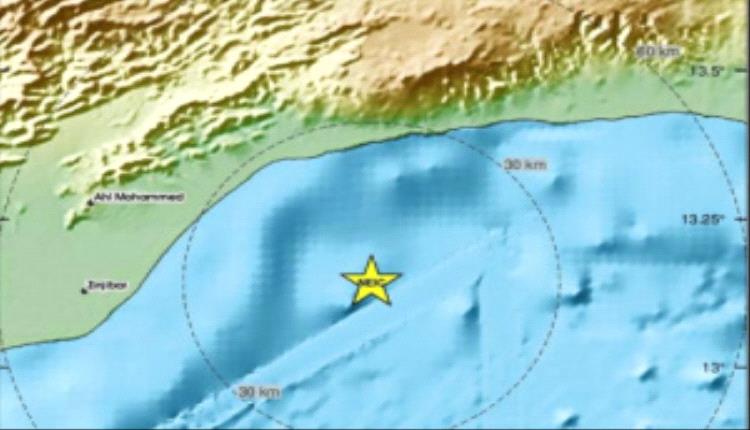 زلزال بقوة 5 درجات يضرب السواحل البحرية لمحافظتي أبين وعدن


