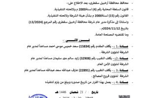 محافظ سقطرى يصدر قراراً بشأن تكليف مساعدين لمدير عام الشرطة لتعزيز المنظومة الأمنية

