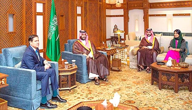 محمد بن سلمان وروبيو يبحثان المستجدات الإقليمية والدولية